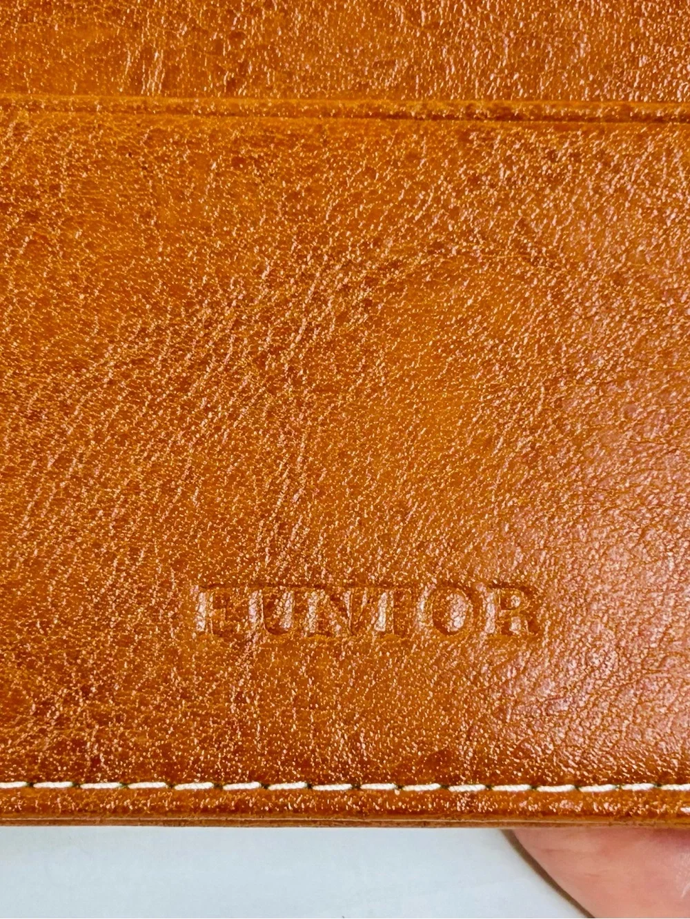 FUNTOR Women's Big Fat RFID Blocking Brown Leather Zip Around Wallet